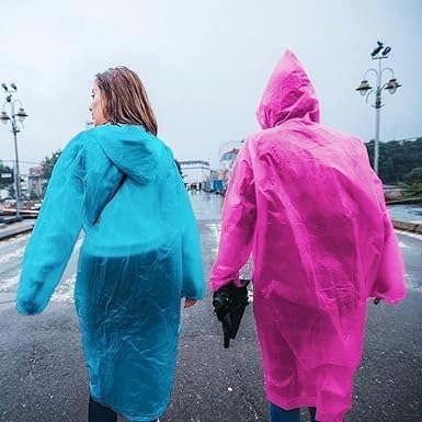 IDEA CHASERS Disposable Emergency Rain Ponchos, Waterproof Raincoats In Keychain Ball, Adult Rainwear for Camping, Cycling Outdoor Activities