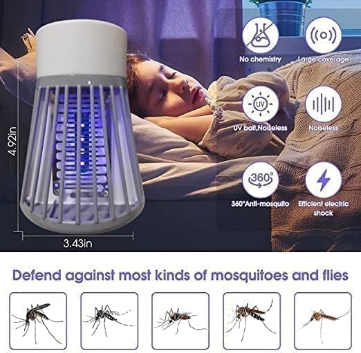 Electronic Led Mosquito Killer Machine Trap Lamp, Theory Screen Protector Mosquito Killer Lamp for USB Powered Electronic Mosquito Killer Bug Zappers (Multi)