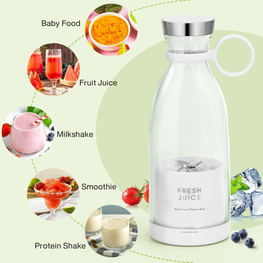 MIXEN Fresh Juice Portable Blender, 350ML Smoothie Blender Bottle