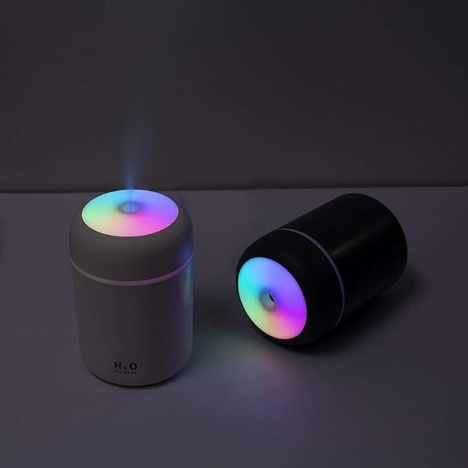 H2O Diffuser with Colorful LED Lights for Home, Office & Small Rooms, Portable Cool Mist Small Quiet Air Humidifier For Aroma Therapy,