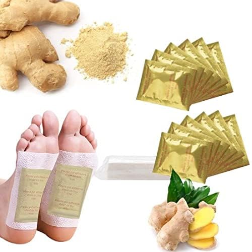 KINOKI Adhesive Body and Foot Patch to Detox||Organic Natural ingredients | Cleansing Detox Foot Pads Toxins Stress Relief||20 Relief toxin Foot Pads And 20 Adhesive Sheets|| pack of 2 box || (2)