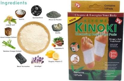 KINOKI Adhesive Body and Foot Patch to Detox||Organic Natural ingredients | Cleansing Detox Foot Pads Toxins Stress Relief||20 Relief toxin Foot Pads And 20 Adhesive Sheets|| pack of 2 box || (2)